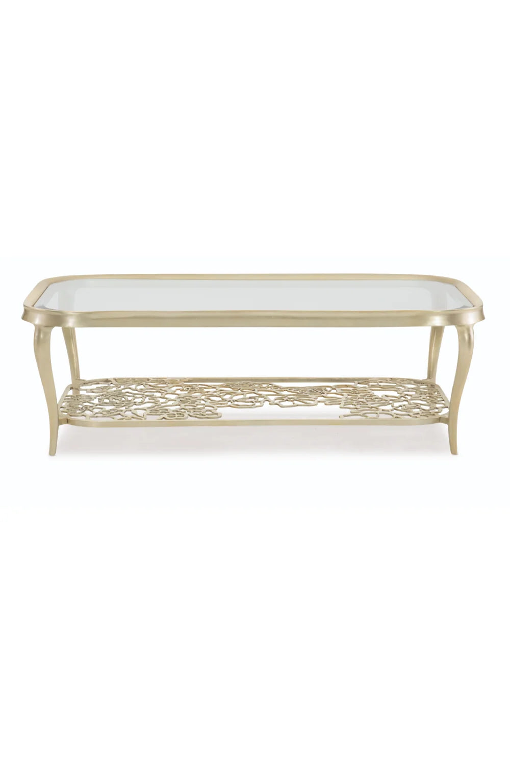 Luxury Flower Glass Cocktail Table Modern Italian Style for Villa
