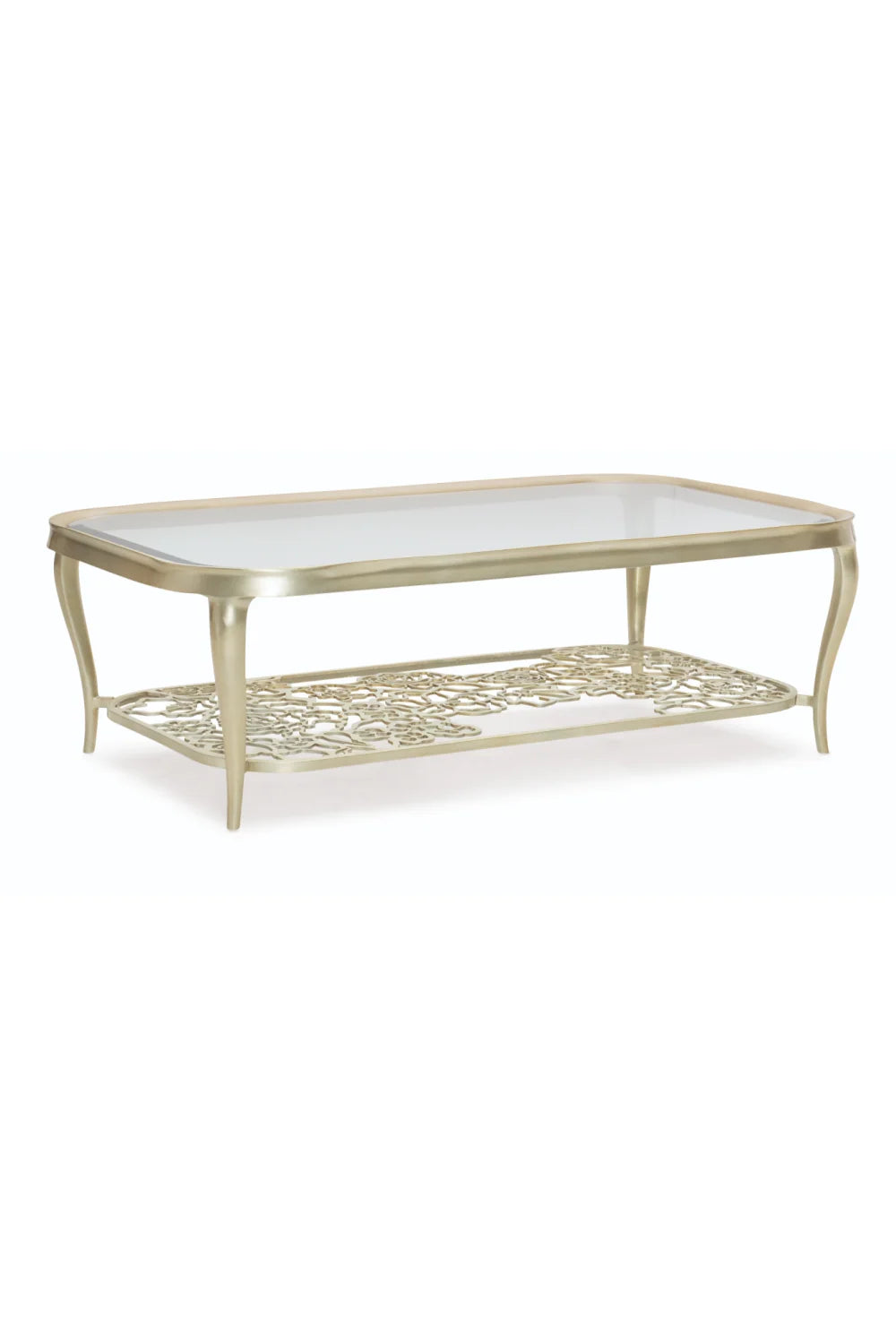 Luxury Flower Glass Cocktail Table Modern Italian Style for Villa