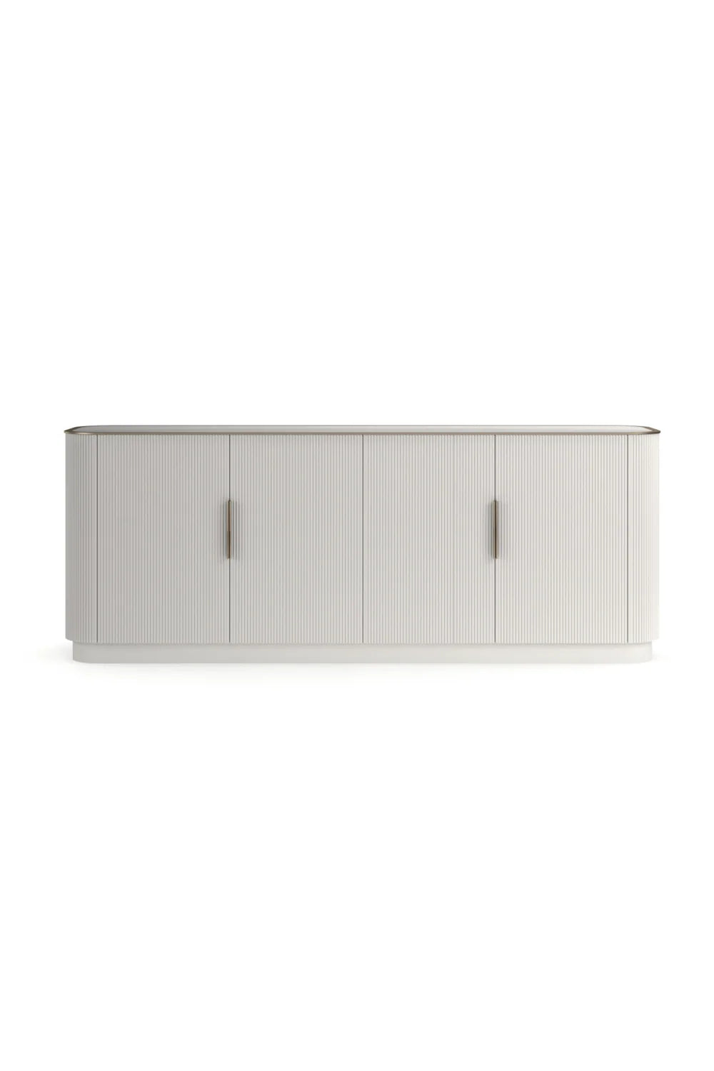 Luxury Fluted 4-Door Sideboard European Style for Villa