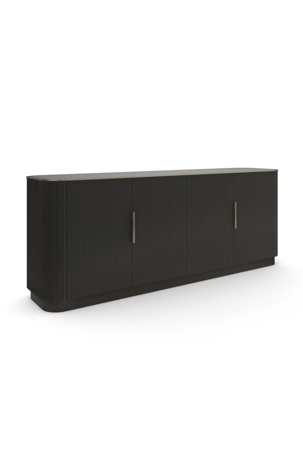 Luxury Fluted 4-Door Sideboard European Style for Villa