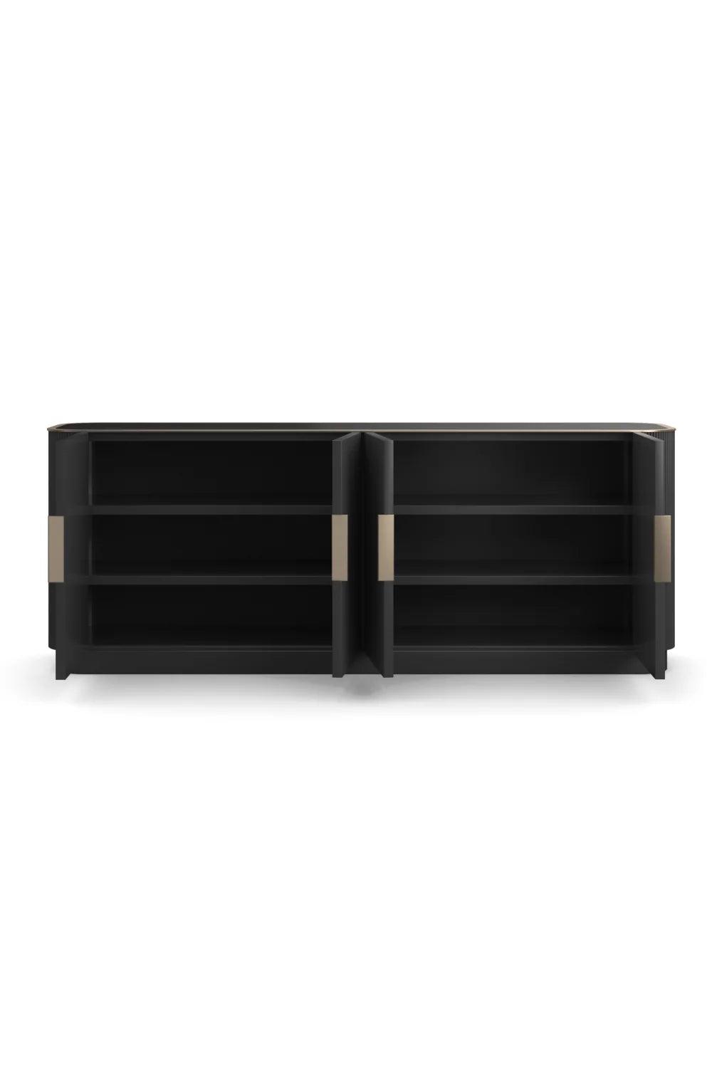Luxury Fluted 4-Door Sideboard European Style for Villa