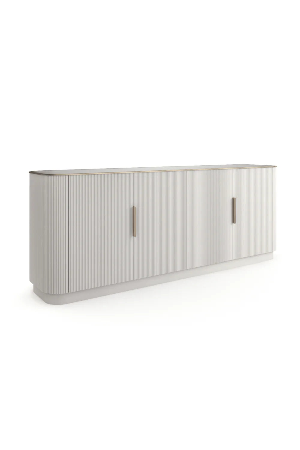 Luxury Fluted 4-Door Sideboard European Style for Villa