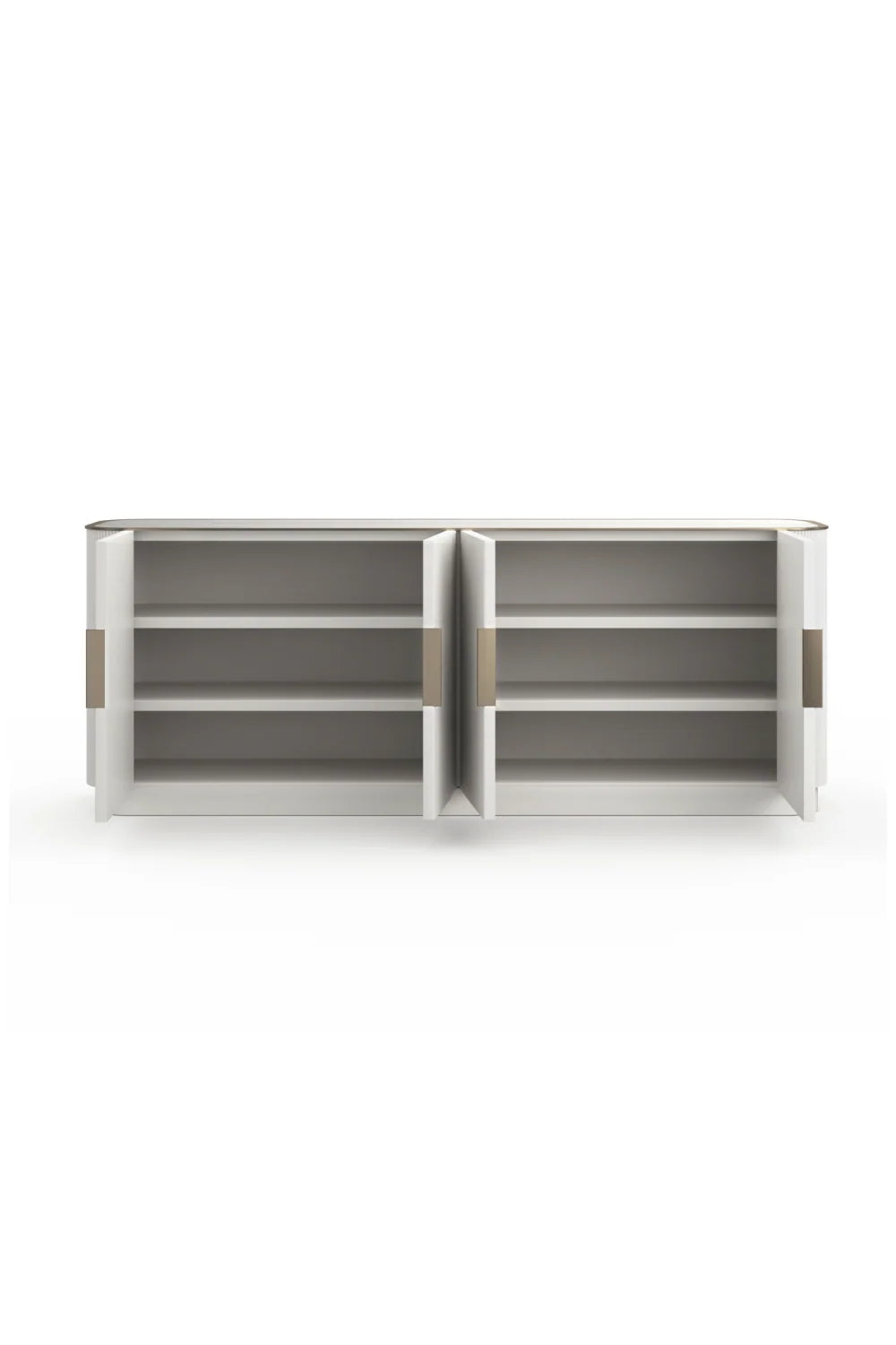 Luxury Fluted 4-Door Sideboard European Style for Villa