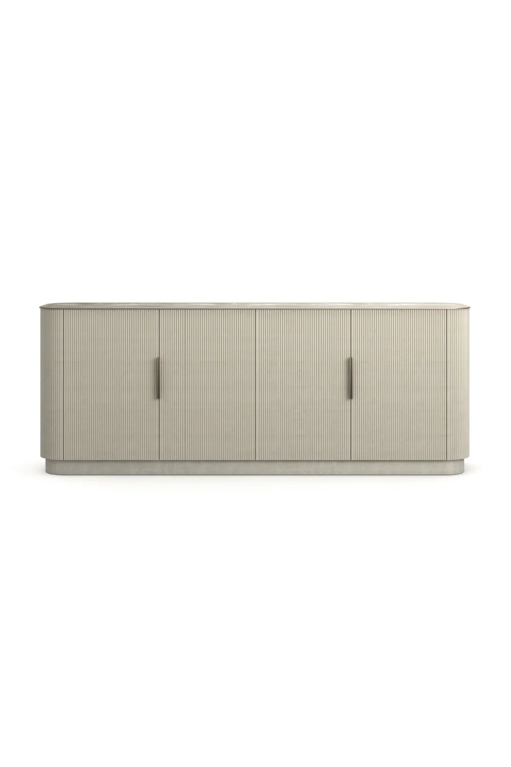 Luxury Fluted 4-Door Sideboard European Style for Villa