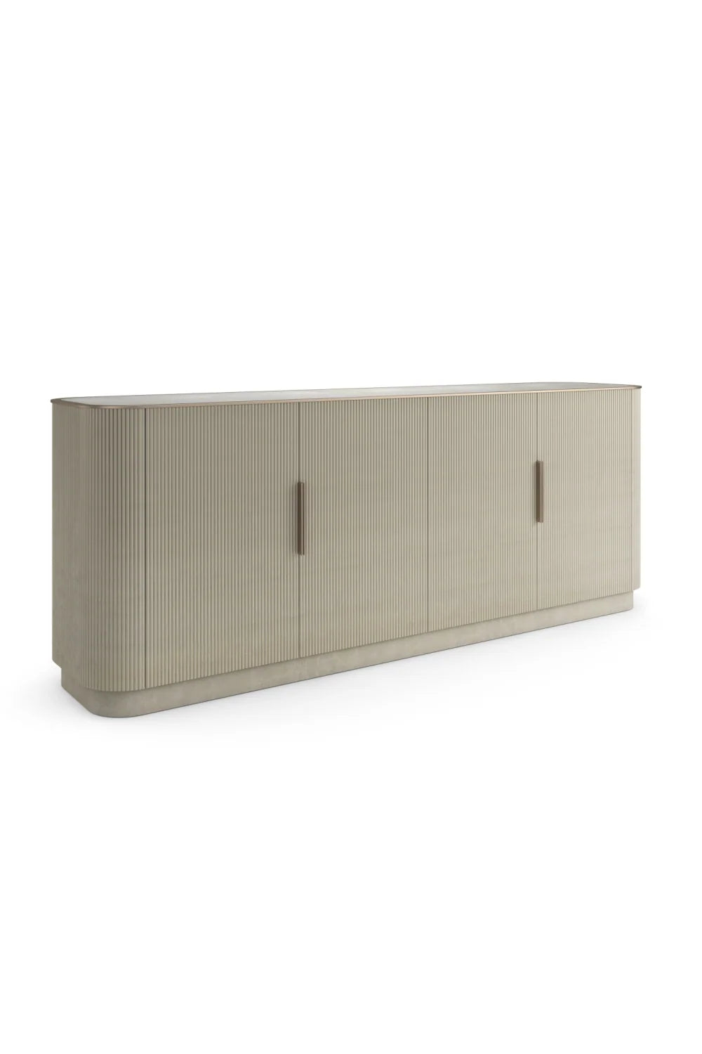 Luxury Fluted 4-Door Sideboard European Style for Villa