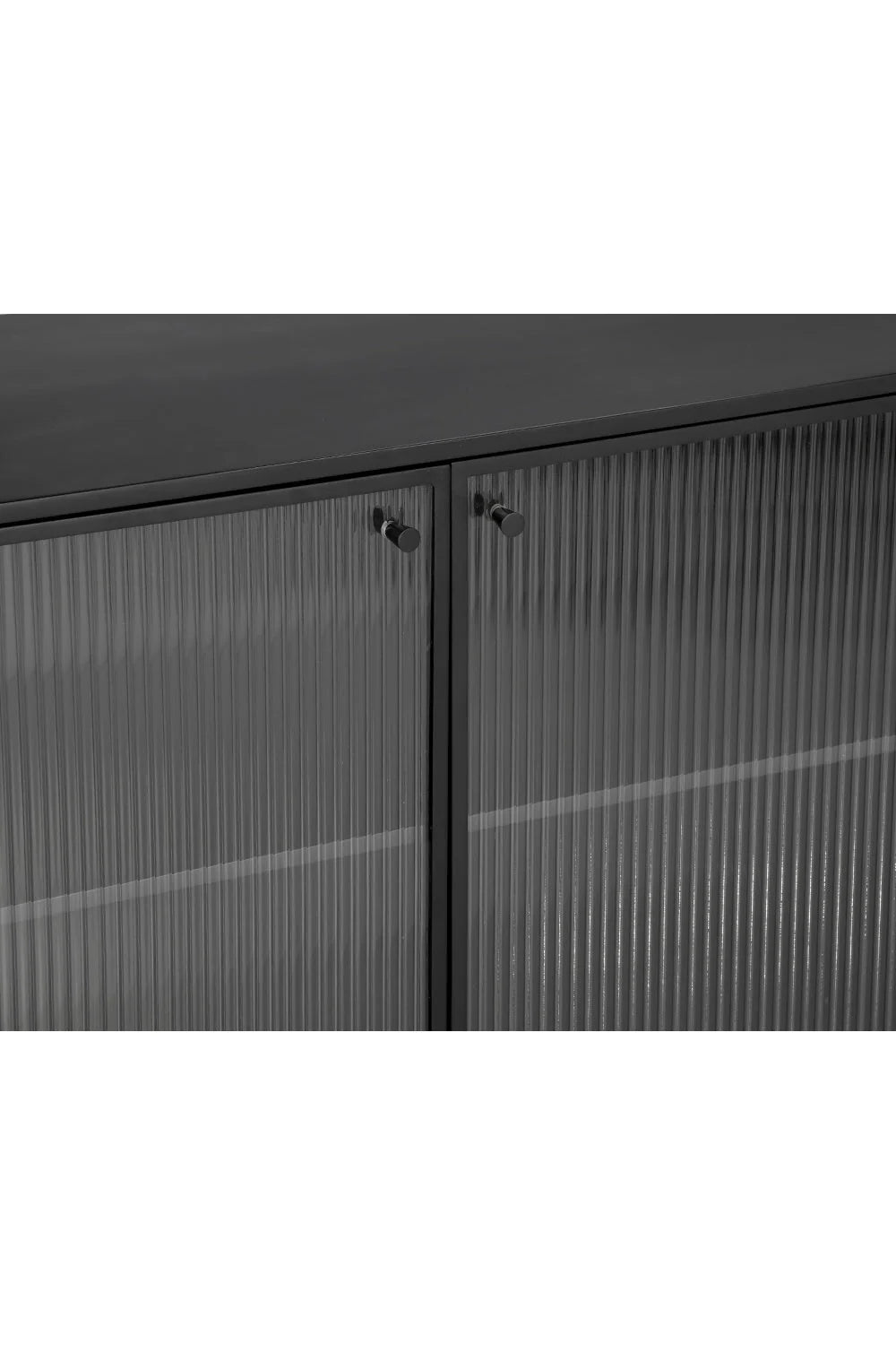 Luxury Fluted Glass Sideboard European Style for Villa