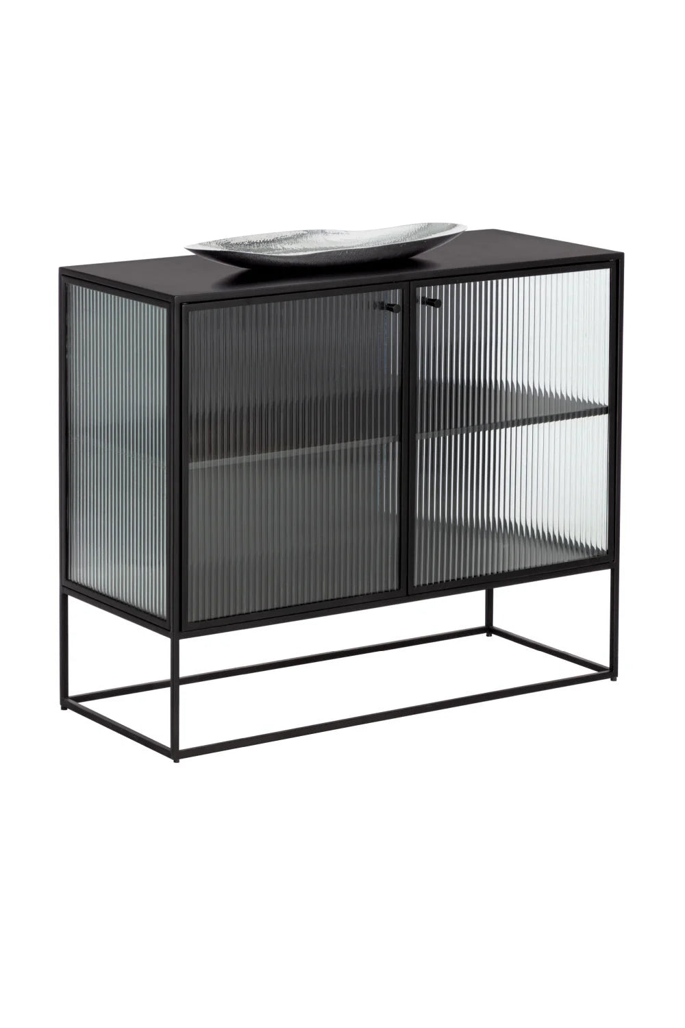 Luxury Fluted Glass Sideboard European Style for Villa