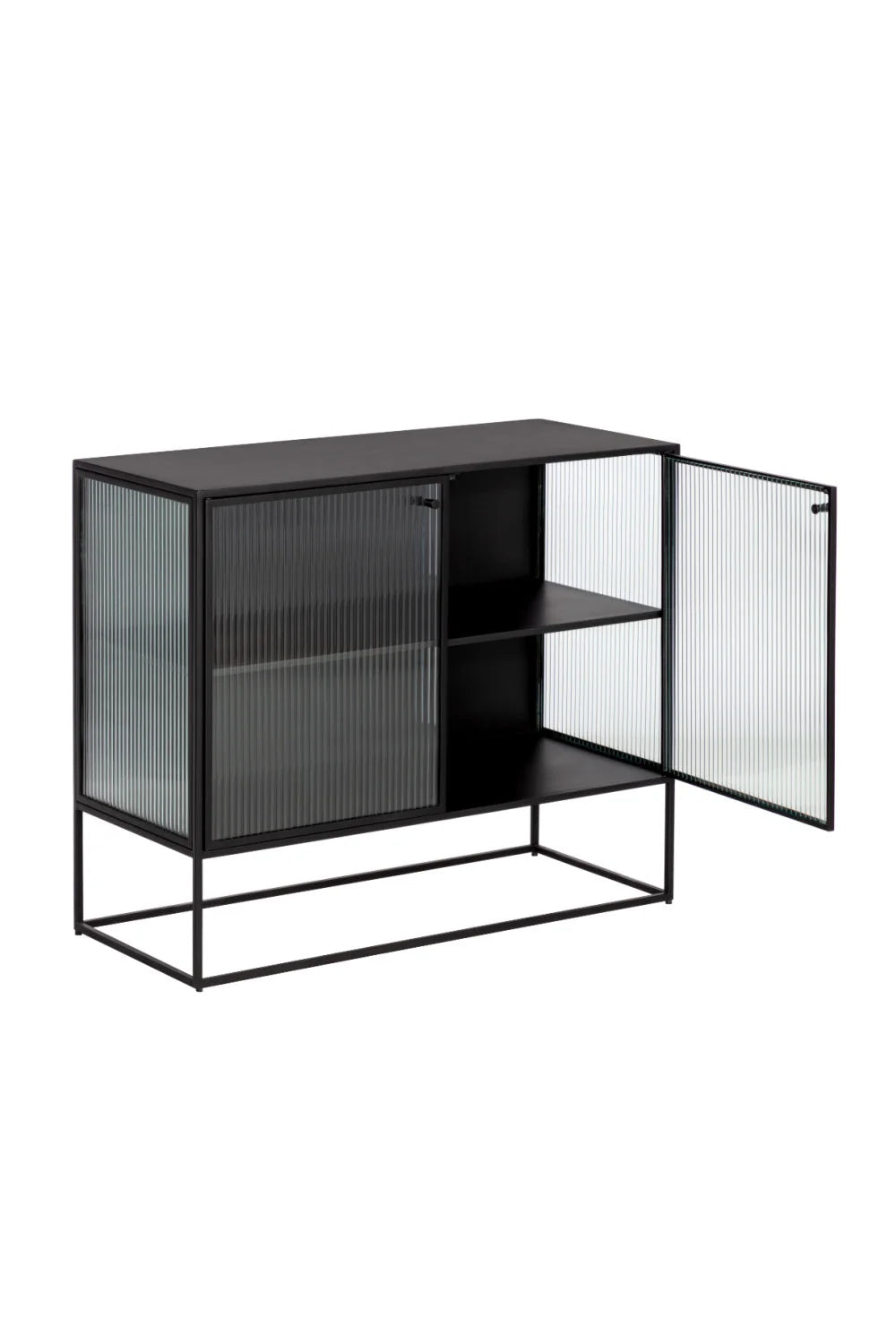 Luxury Fluted Glass Sideboard European Style for Villa