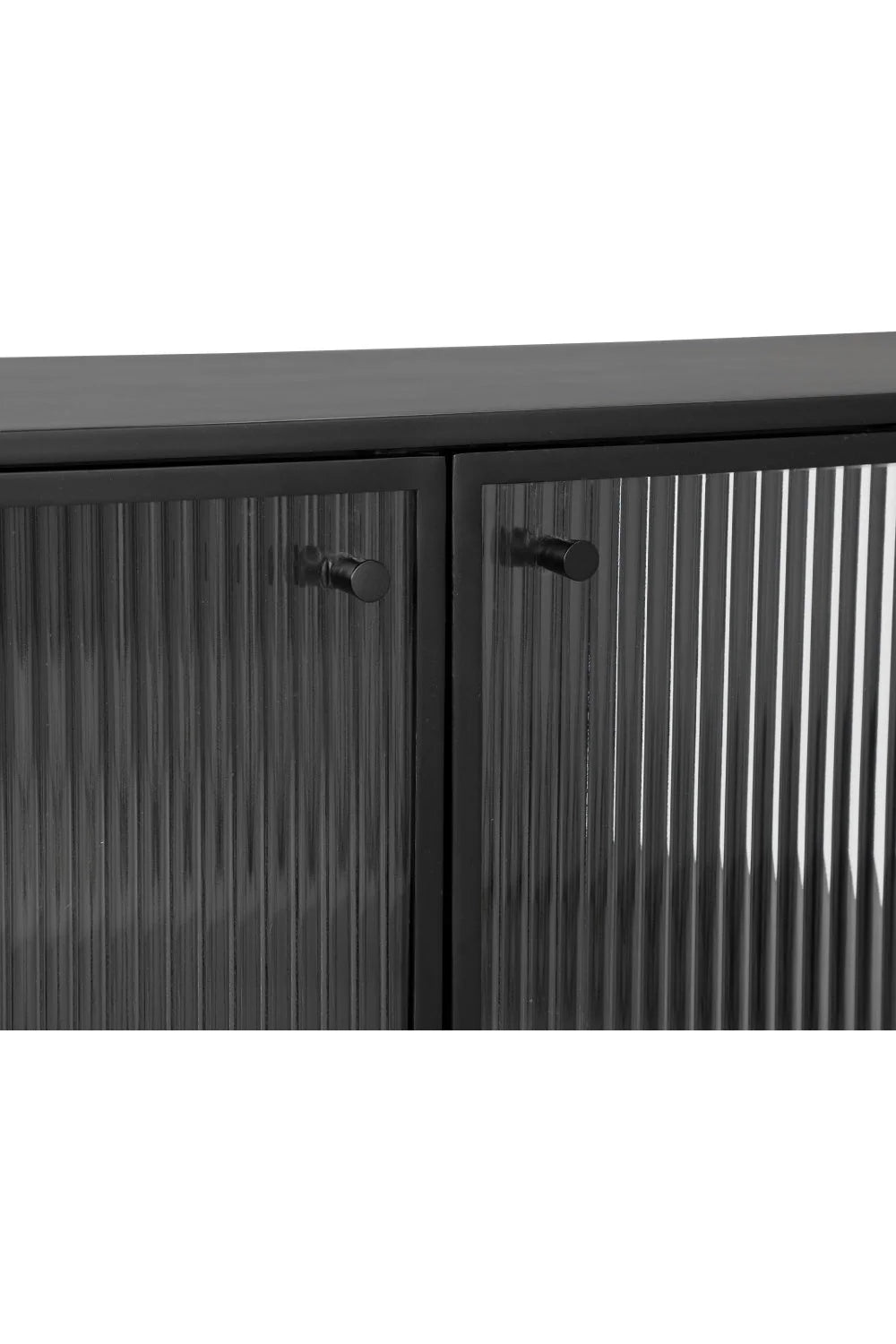 Luxury Fluted Glass Sideboard European Style for Villa