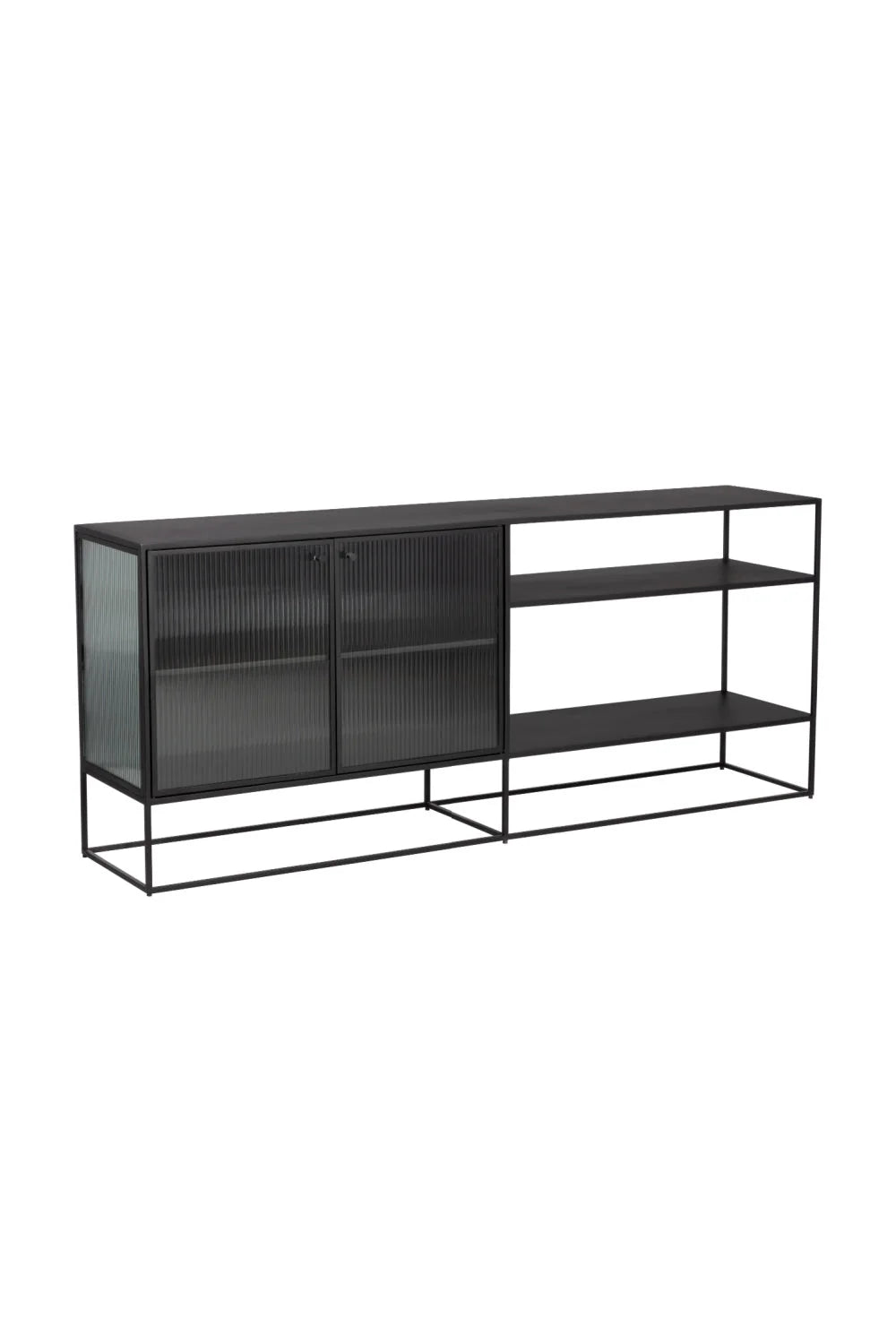 Luxury Fluted Glass Sideboard European Style for Villa