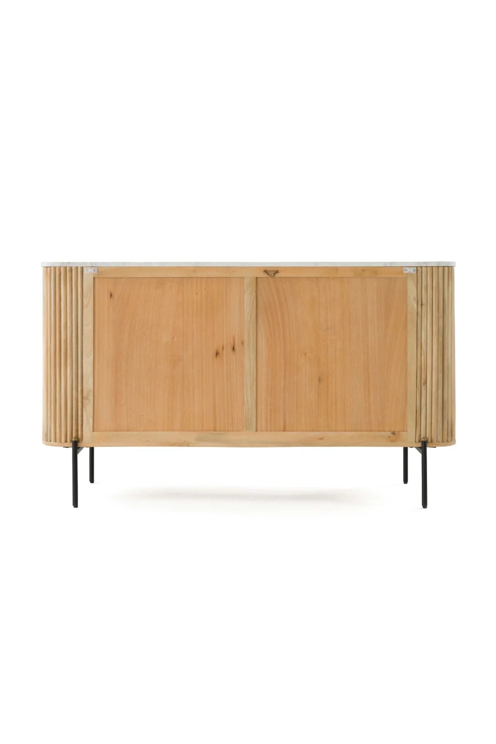 Luxury Fluted Modern Mango Wood 6-Drawer Dresser European Style for Villa