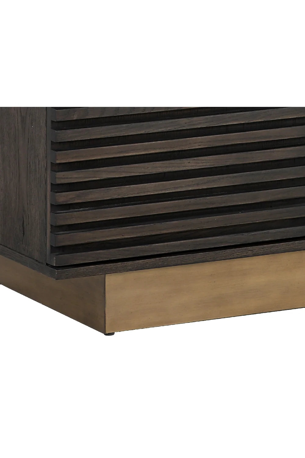 Luxury Fluted Oak 4-Door Sideboard European Style for Villa