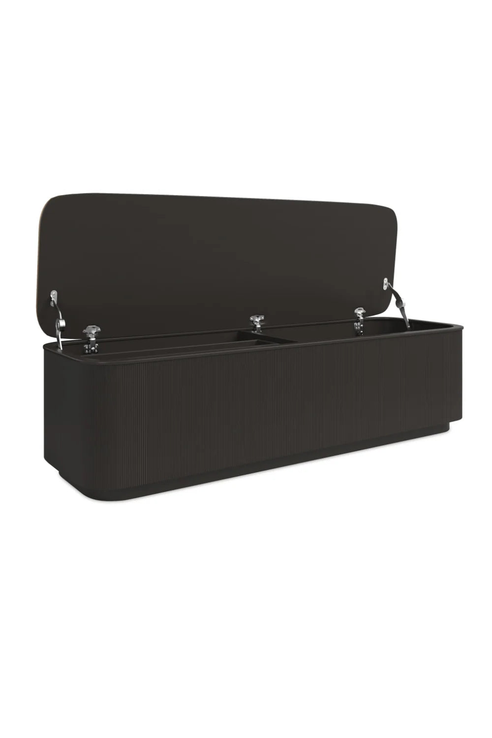 Luxury Fluted Storage Bed Bench European Style for Villa