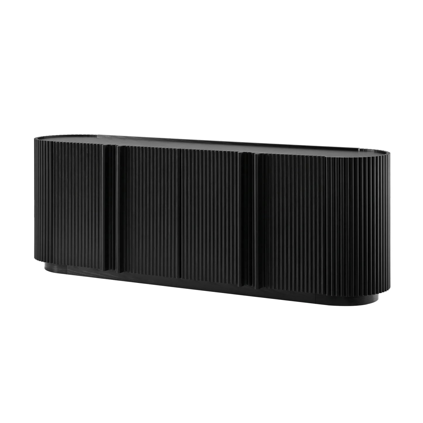 Luxury Fluted Tambour Door TV Stand Modern Italian Style for Villa