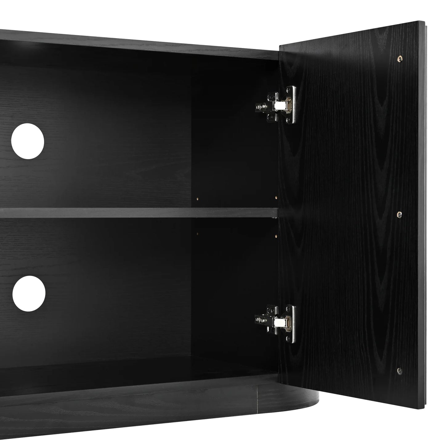 Luxury Fluted Tambour Door TV Stand Modern Italian Style for Villa