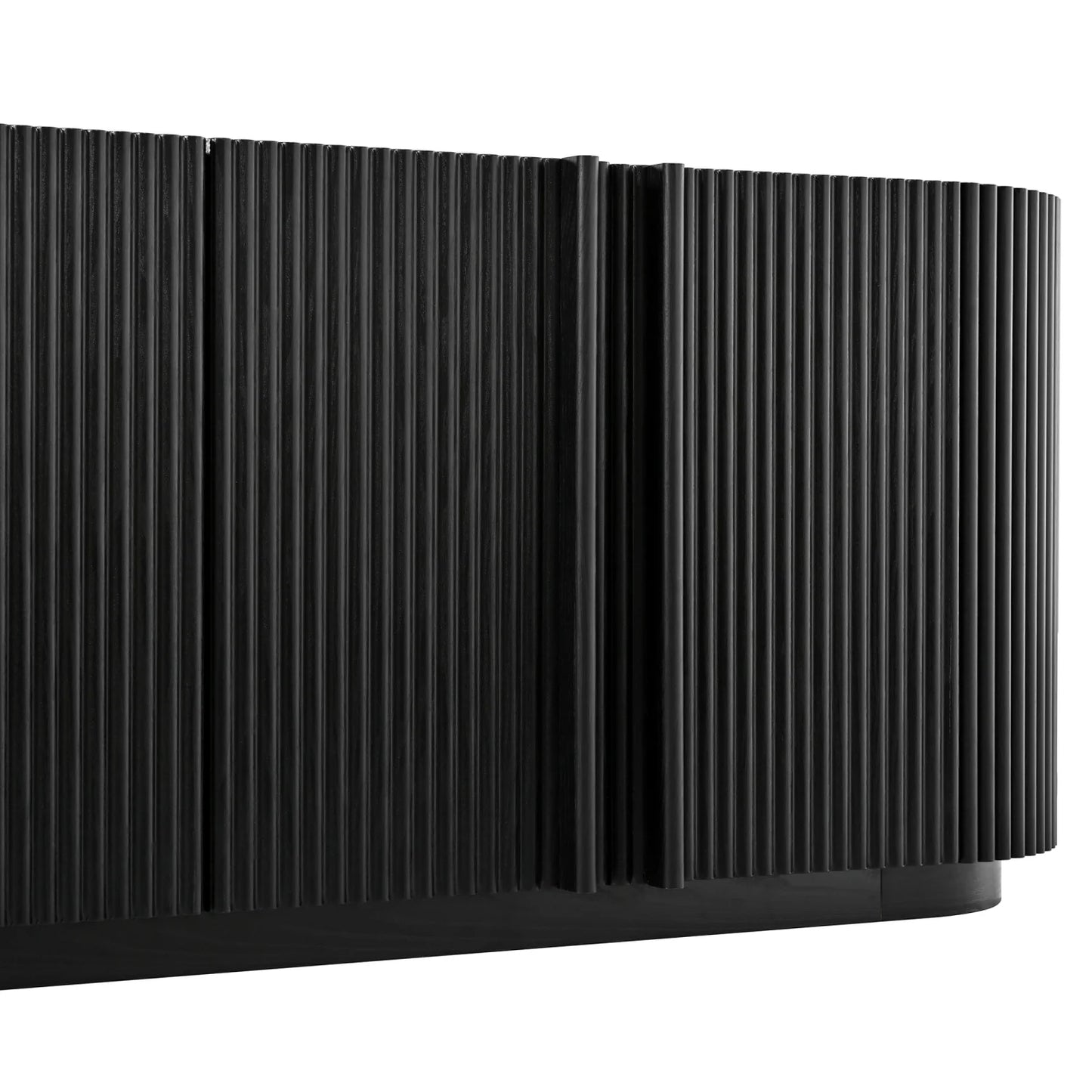 Luxury Fluted Tambour Door TV Stand Modern Italian Style for Villa