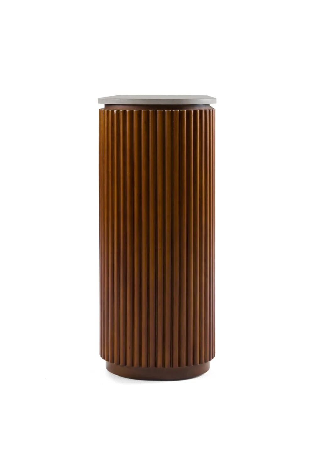 Luxury Fluted Wood Base Console Table Modern Italian Style for Villa