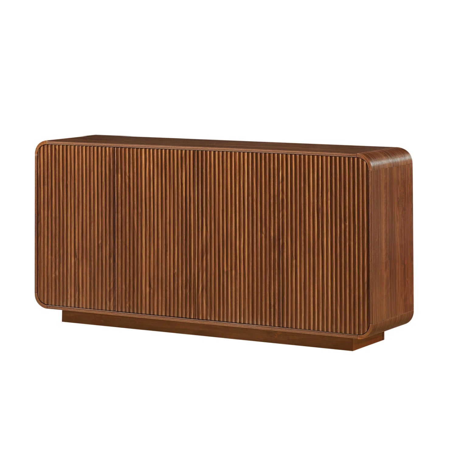 Luxury Fluted Wood Entryway Sideboard European Style for Villa