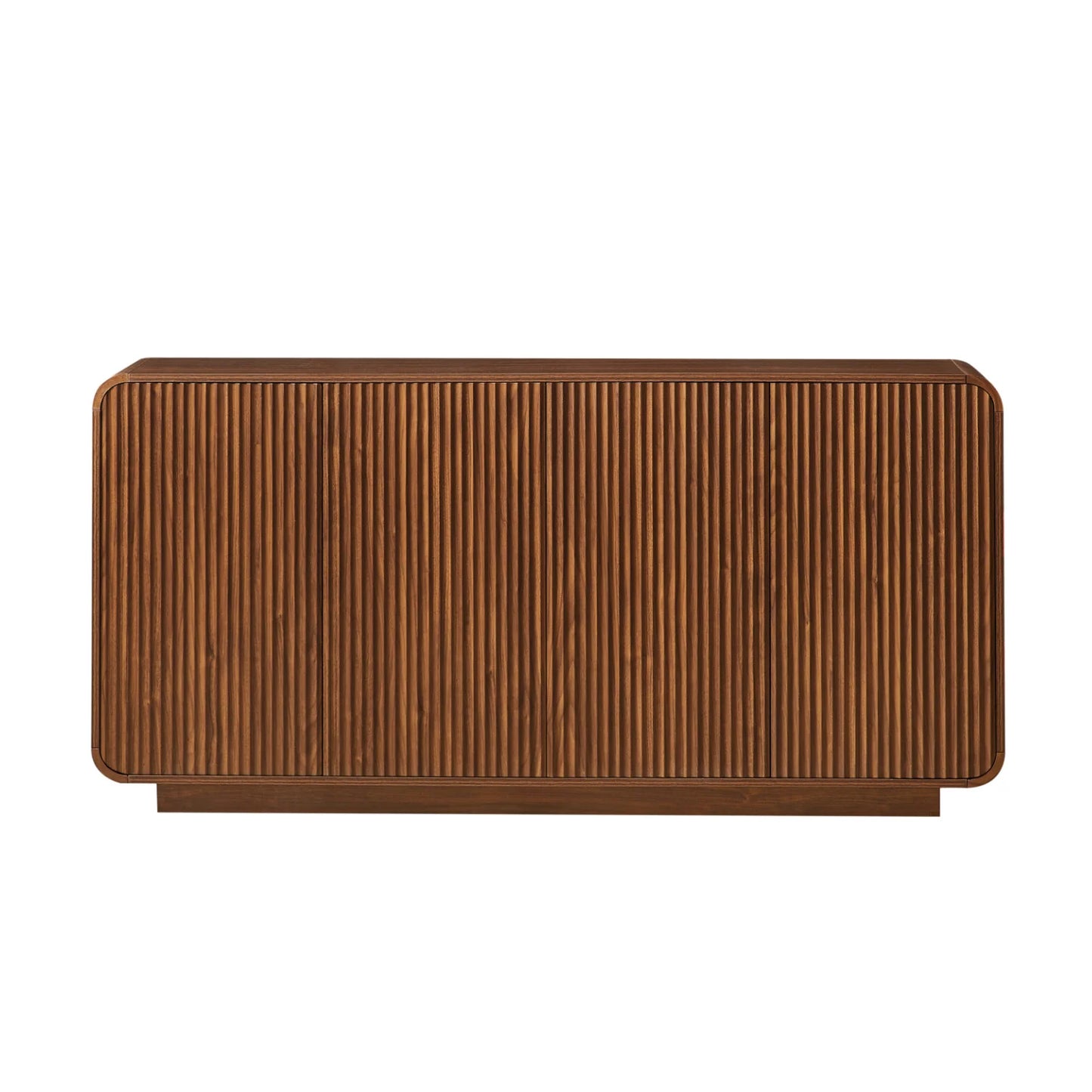 Luxury Fluted Wood Entryway Sideboard European Style for Villa