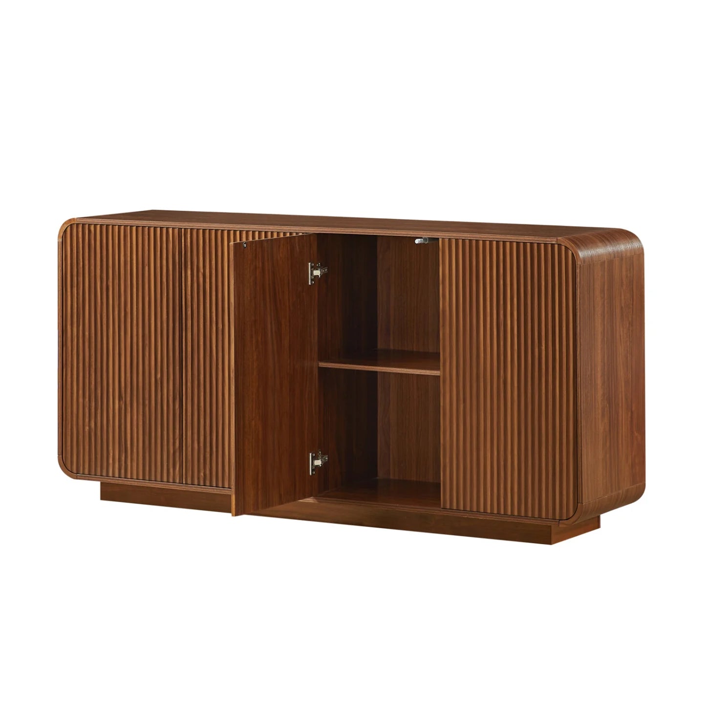 Luxury Fluted Wood Entryway Sideboard European Style for Villa