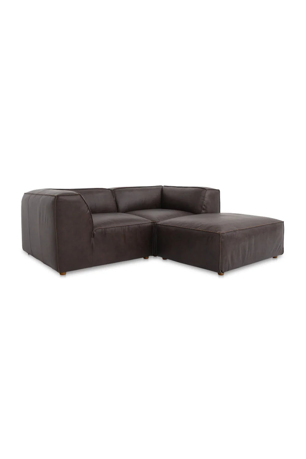 Luxury Form Modular Leather Nook Sofa Modern Italian Style for Villa