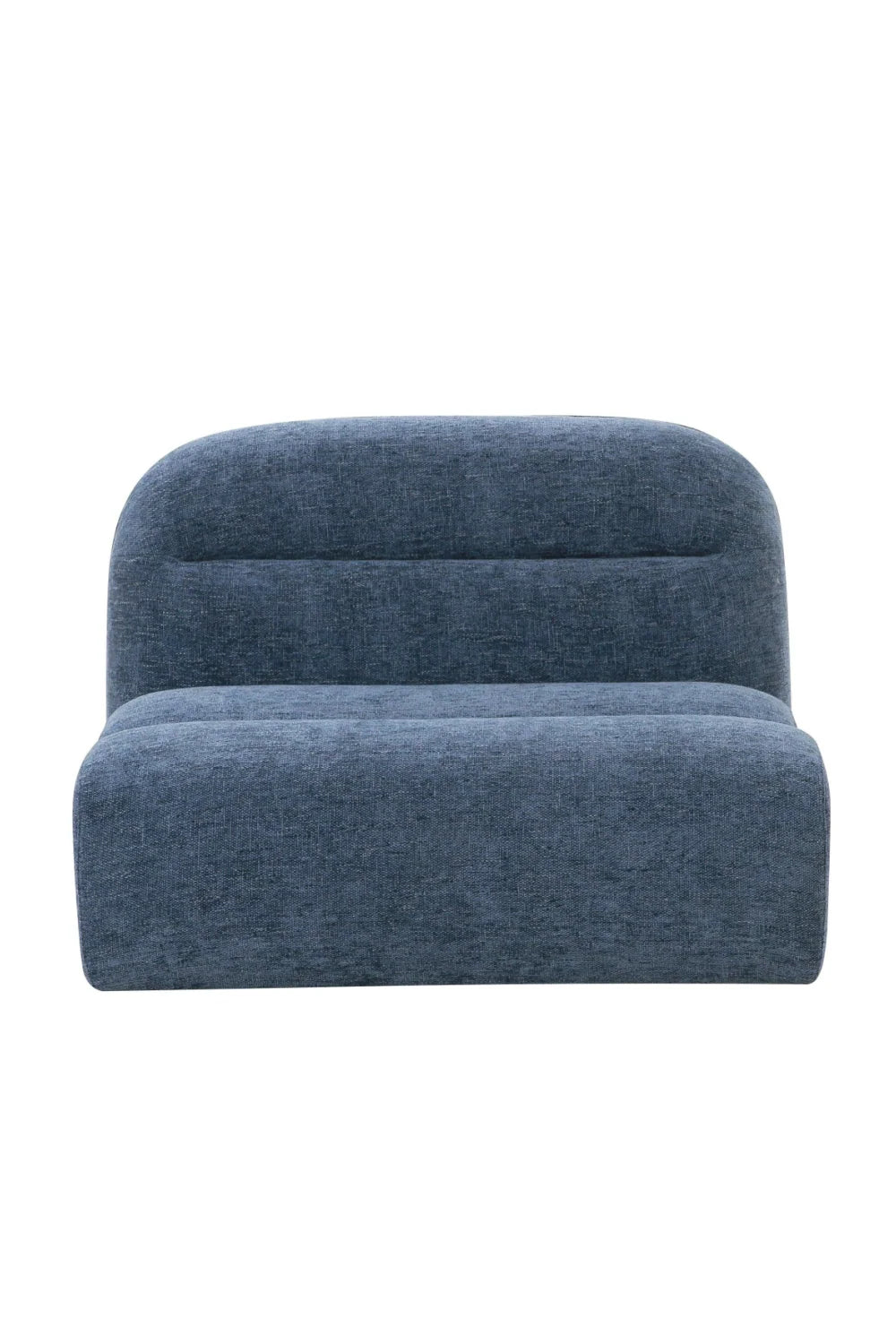 Luxury Forman Blue Fabric Armless Modular Sofa Modern Italian Style for Villa
