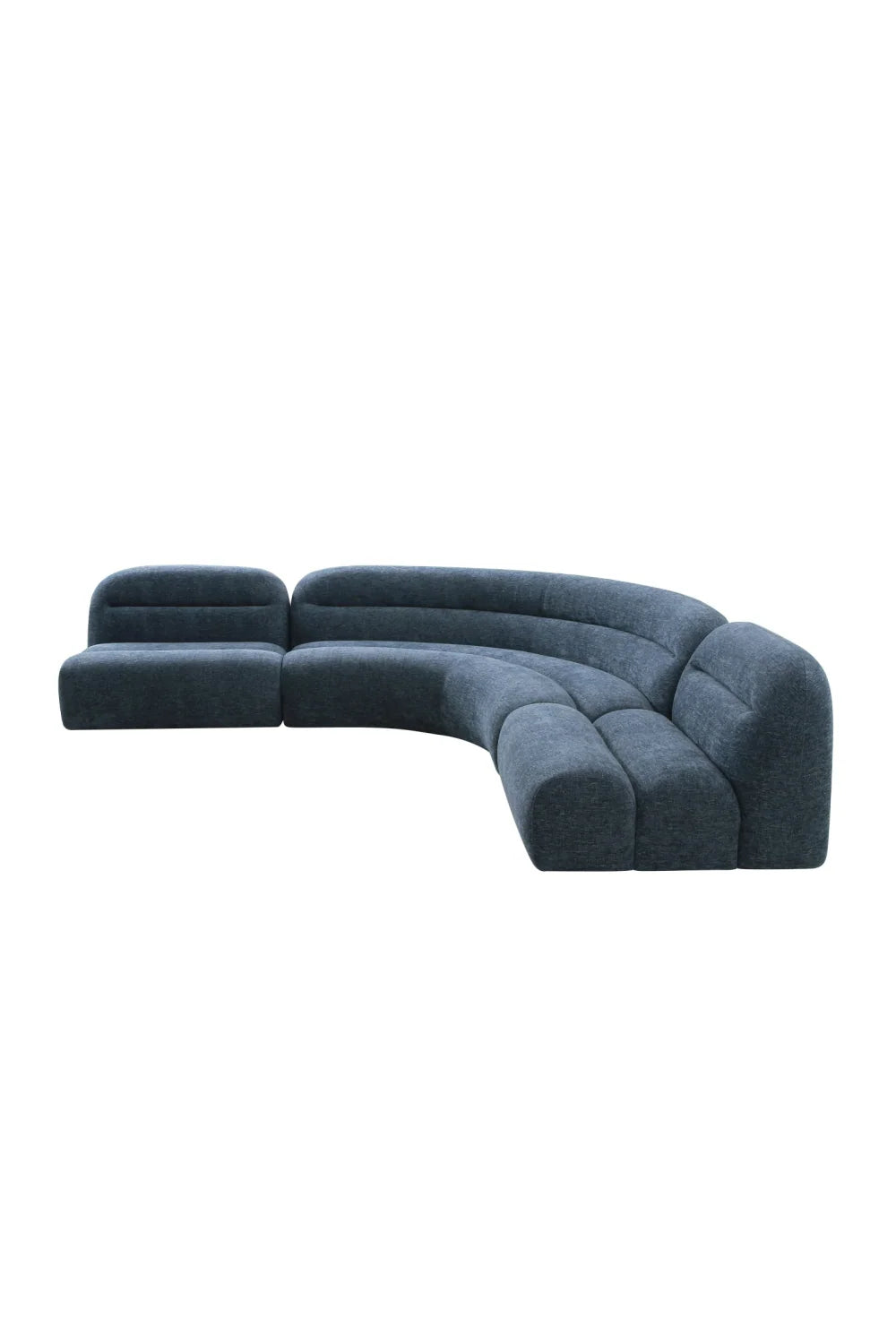 Luxury Forman Blue Fabric Armless Modular Sofa Modern Italian Style for Villa