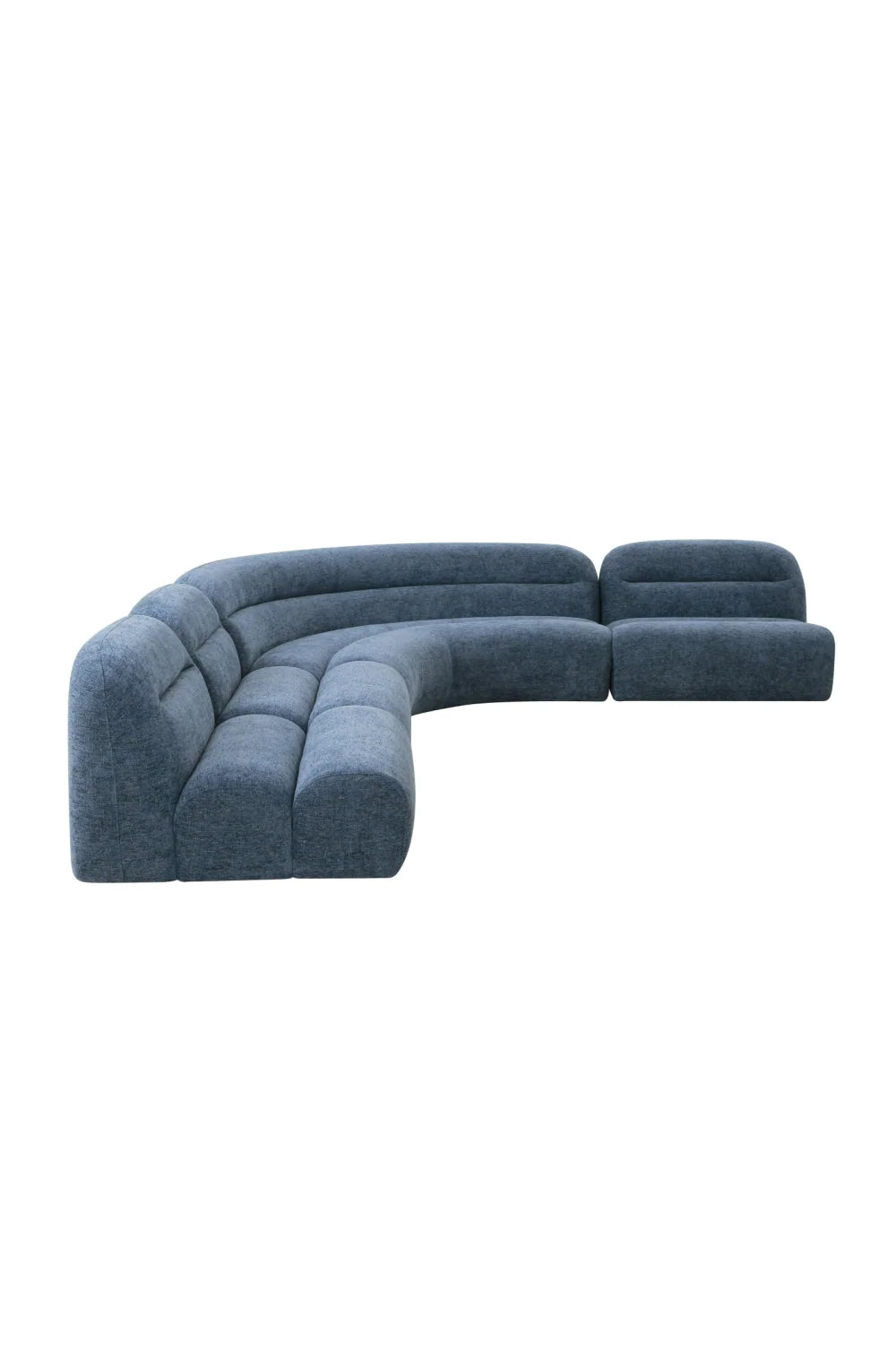 Luxury Forman Blue Fabric Armless Modular Sofa Modern Italian Style for Villa