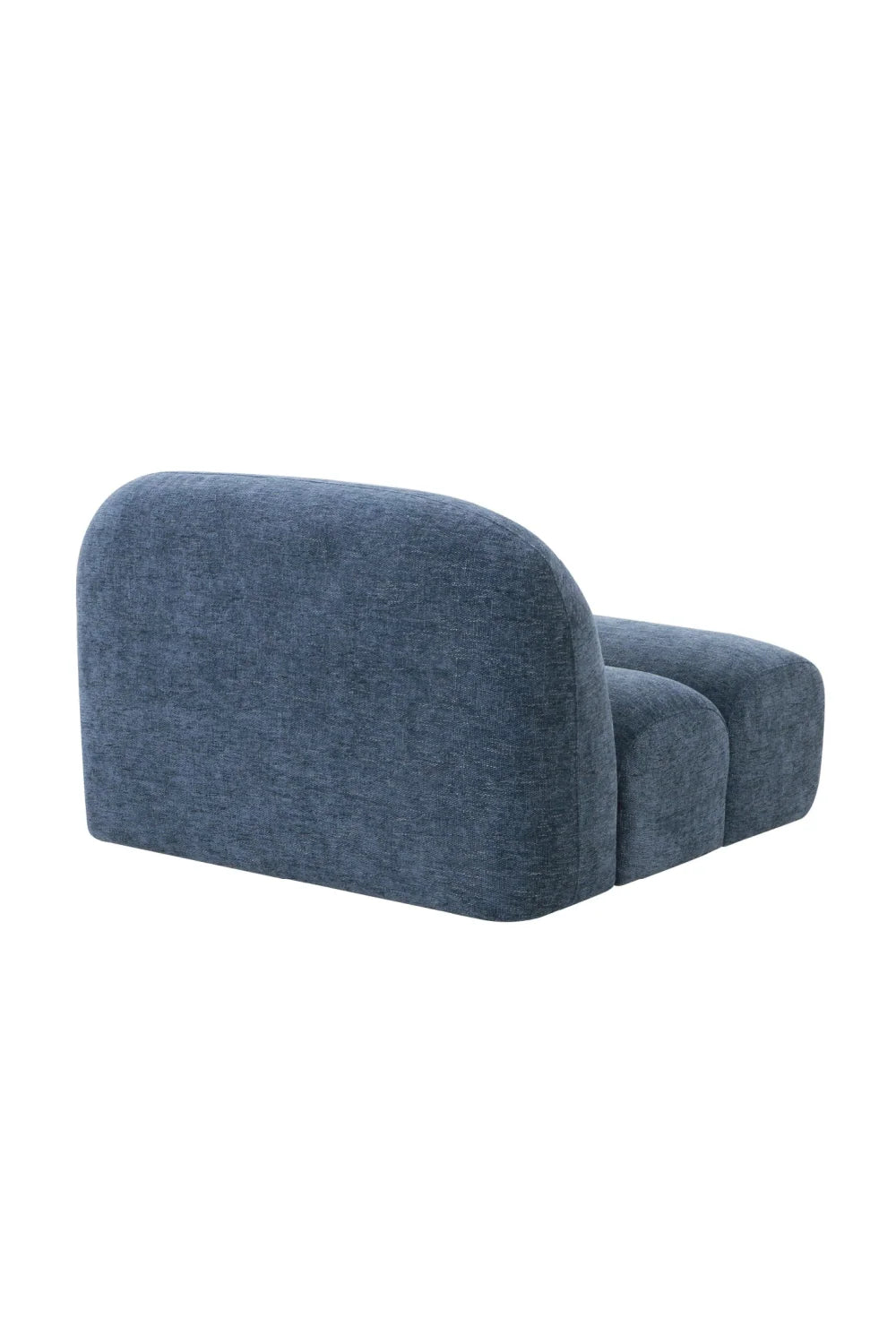 Luxury Forman Blue Fabric Armless Modular Sofa Modern Italian Style for Villa