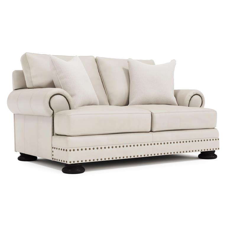 Luxury Foster Leather Loveseat Modern Italian Style for Villa