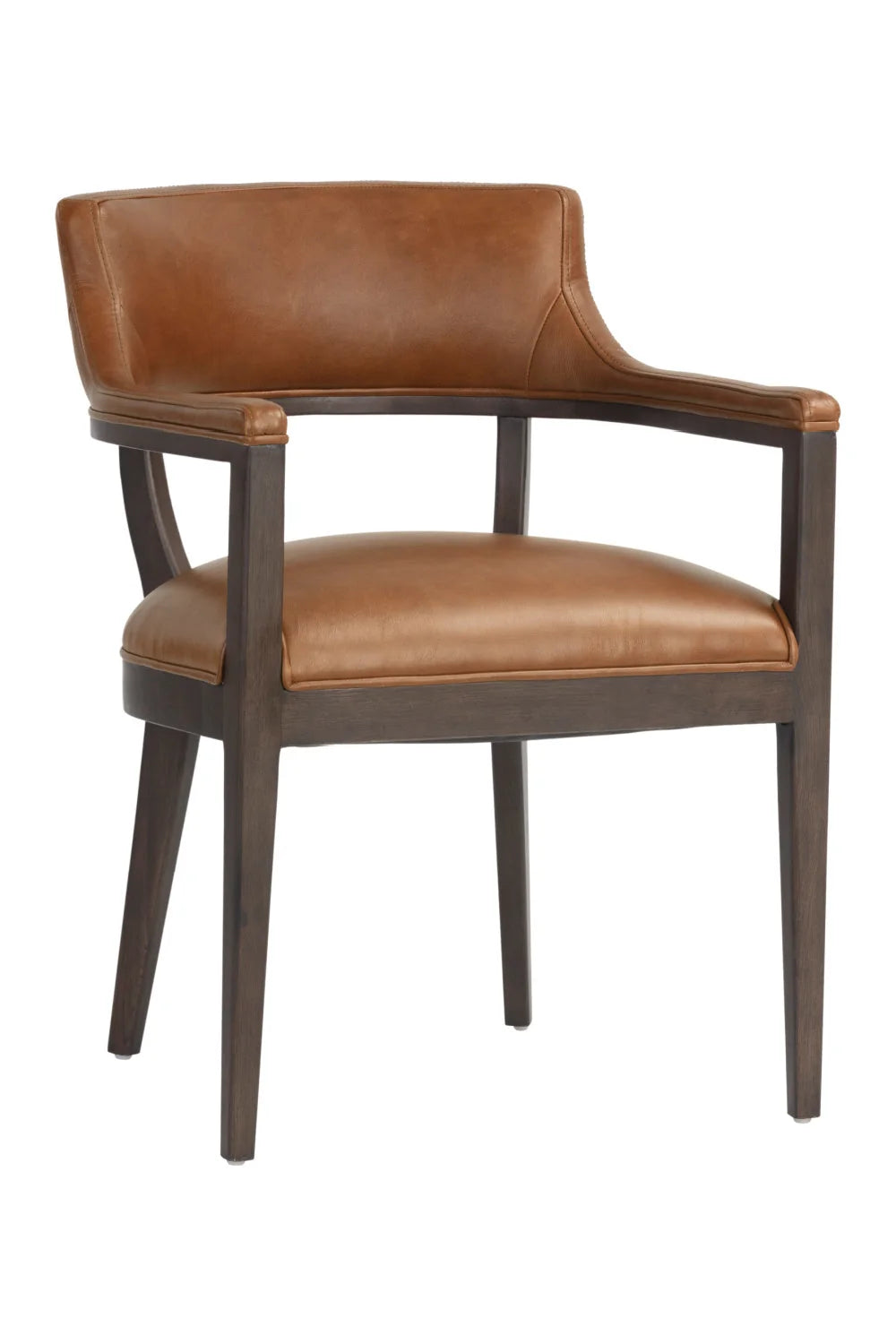 Luxury Framed Leather Modern Dining Armchair European Style for Villa