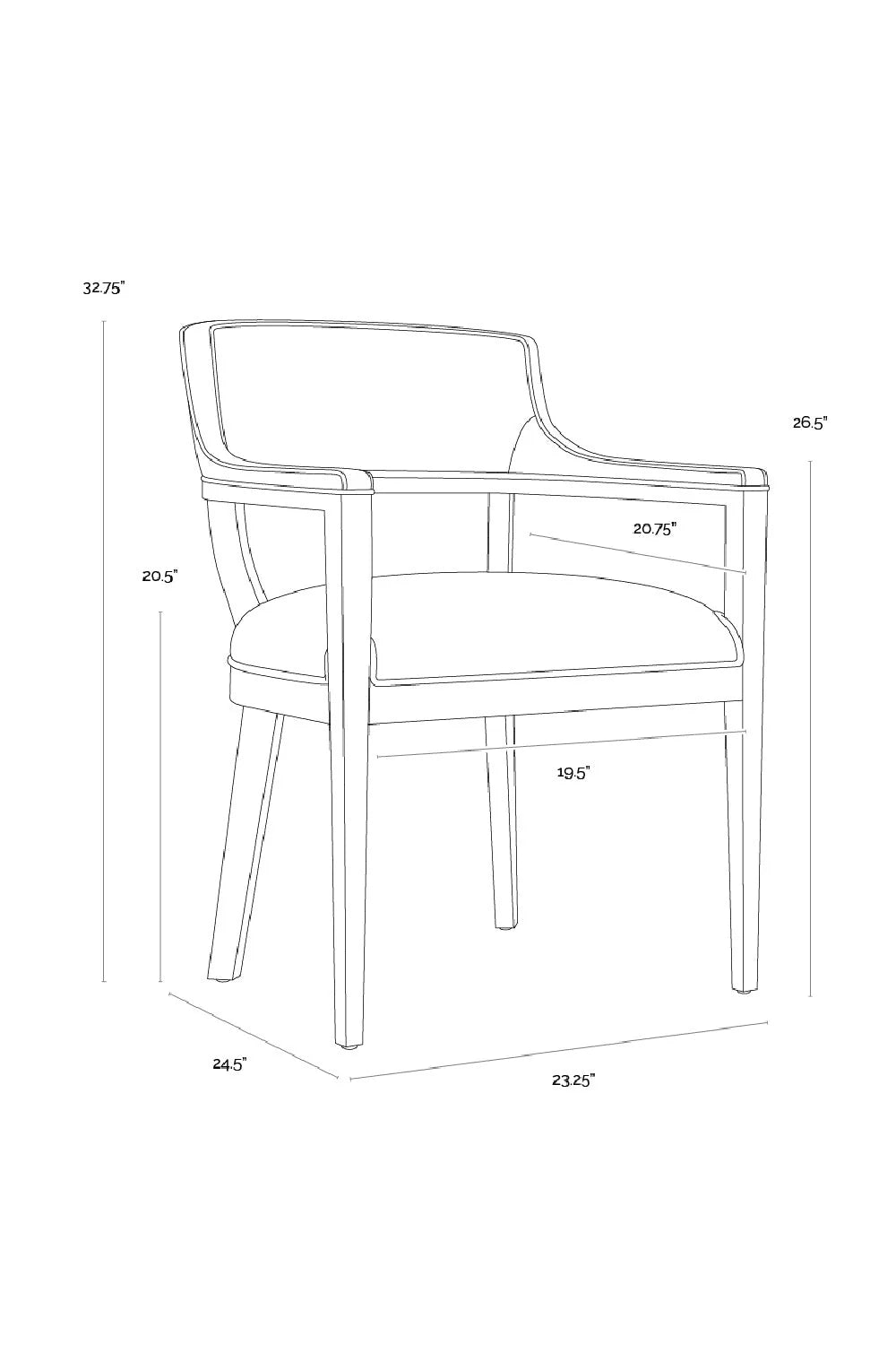 Luxury Framed Leather Modern Dining Armchair European Style for Villa