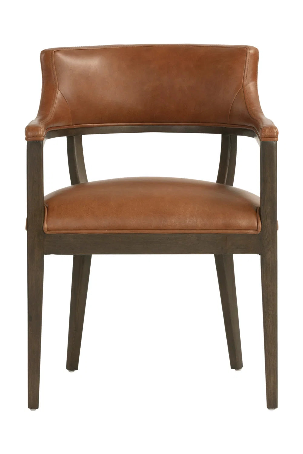 Luxury Framed Leather Modern Dining Armchair European Style for Villa