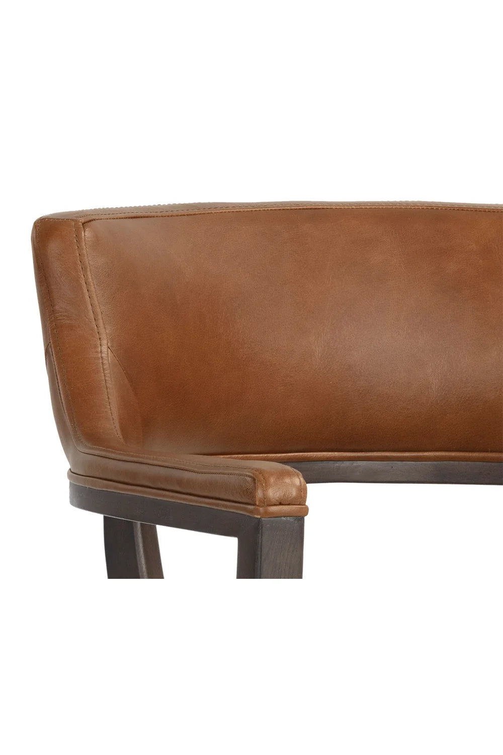 Luxury Framed Leather Modern Dining Armchair European Style for Villa