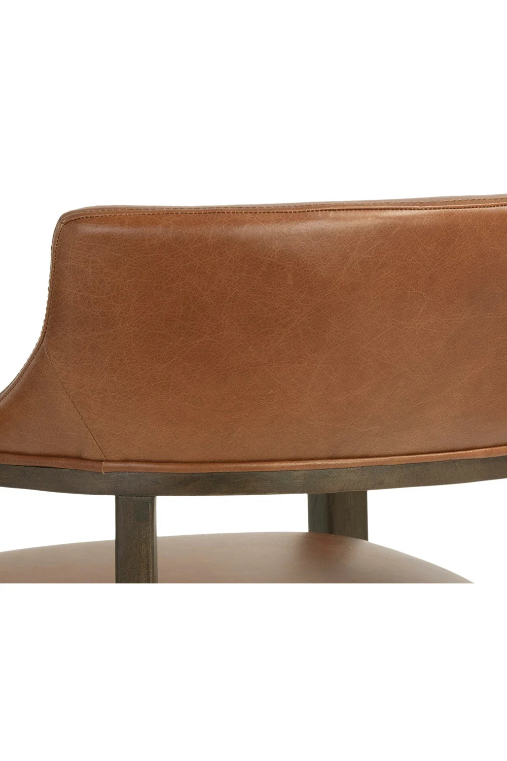 Luxury Framed Leather Modern Dining Armchair European Style for Villa