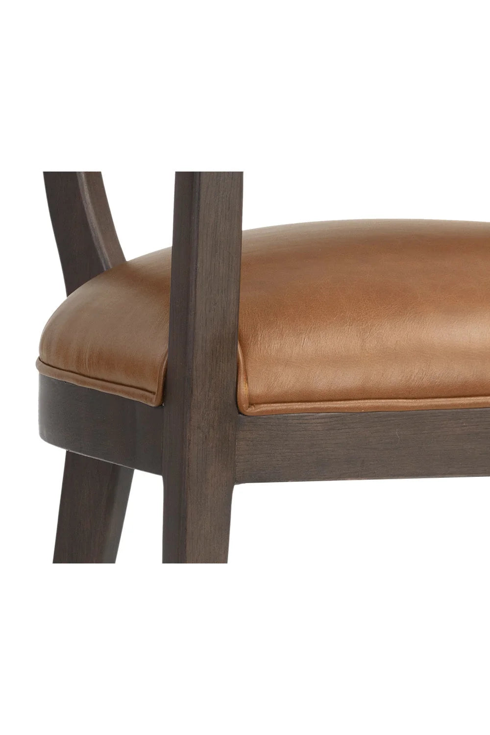 Luxury Framed Leather Modern Dining Armchair European Style for Villa