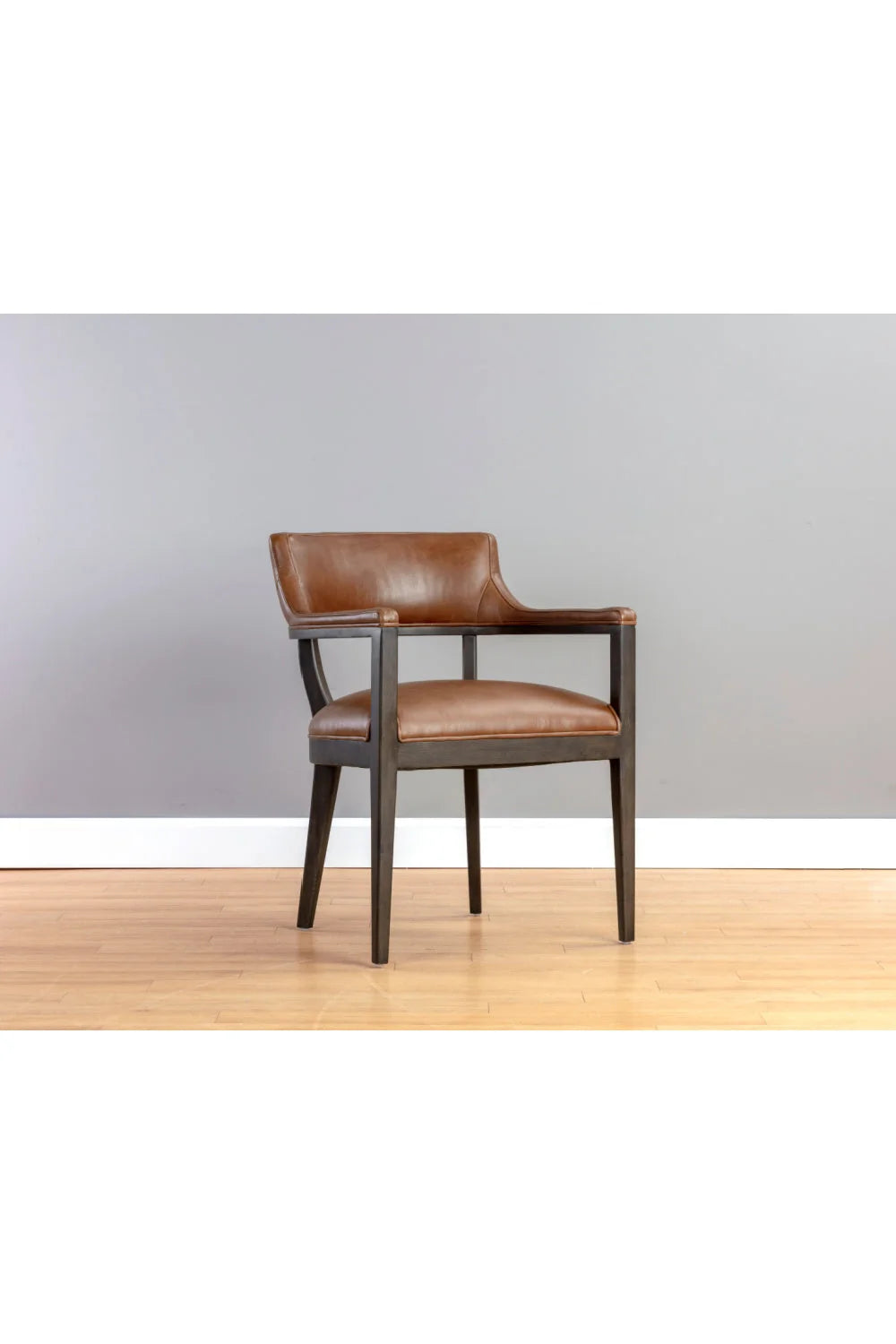 Luxury Framed Leather Modern Dining Armchair European Style for Villa