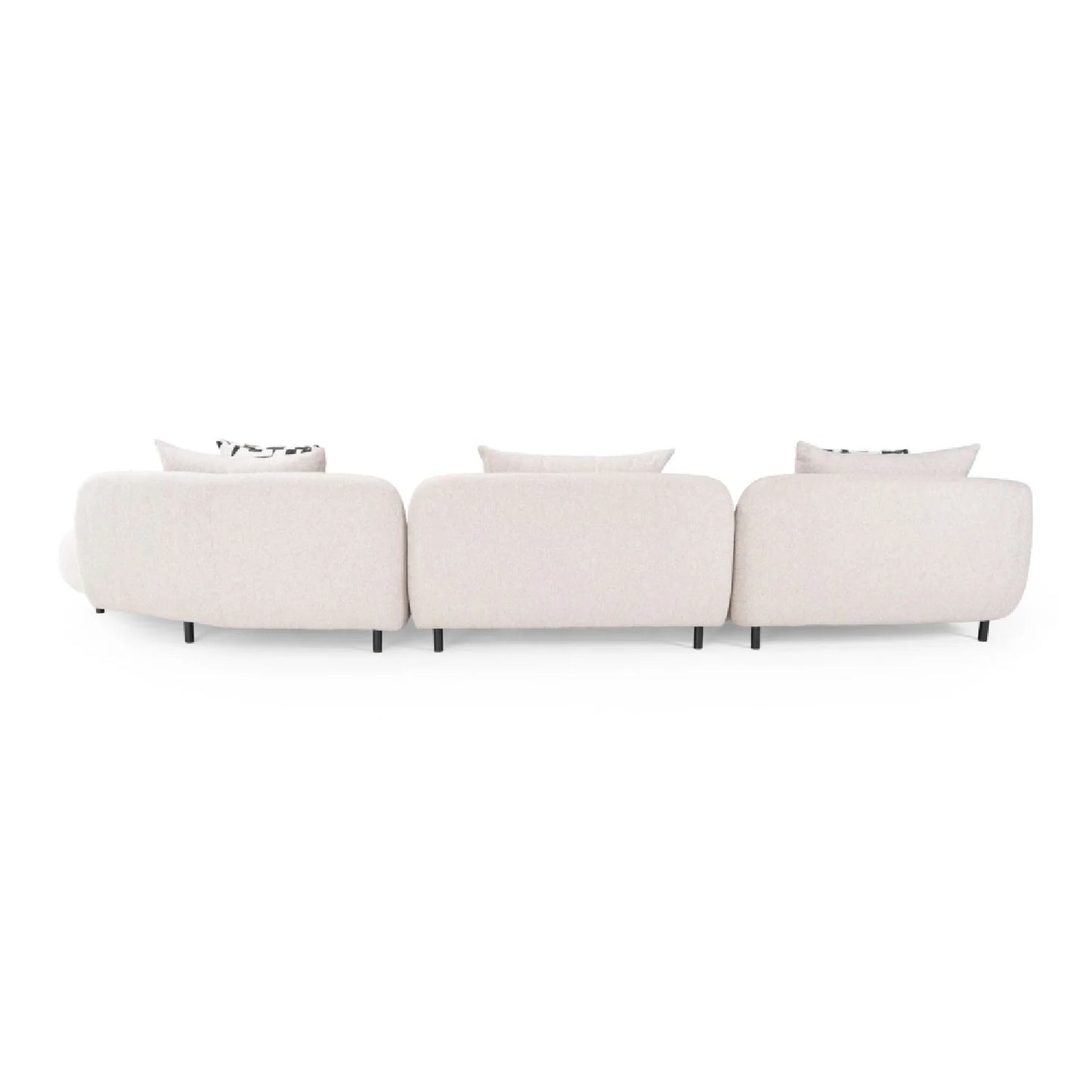 Luxury Free-Form Beige Sectional Sofa Modern Italian Style for Villa