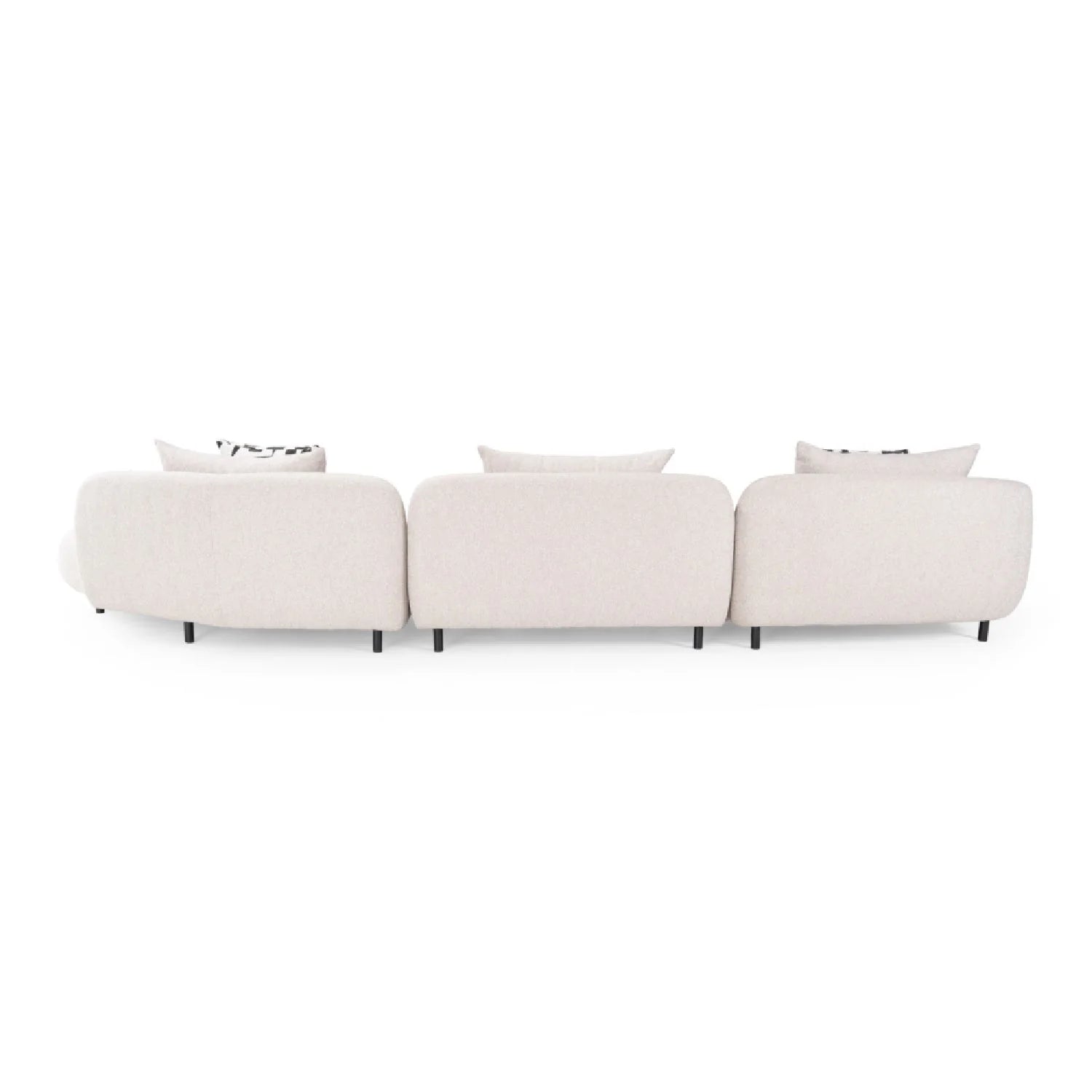 Luxury Free-Form Beige Sectional Sofa Modern Italian Style for Villa