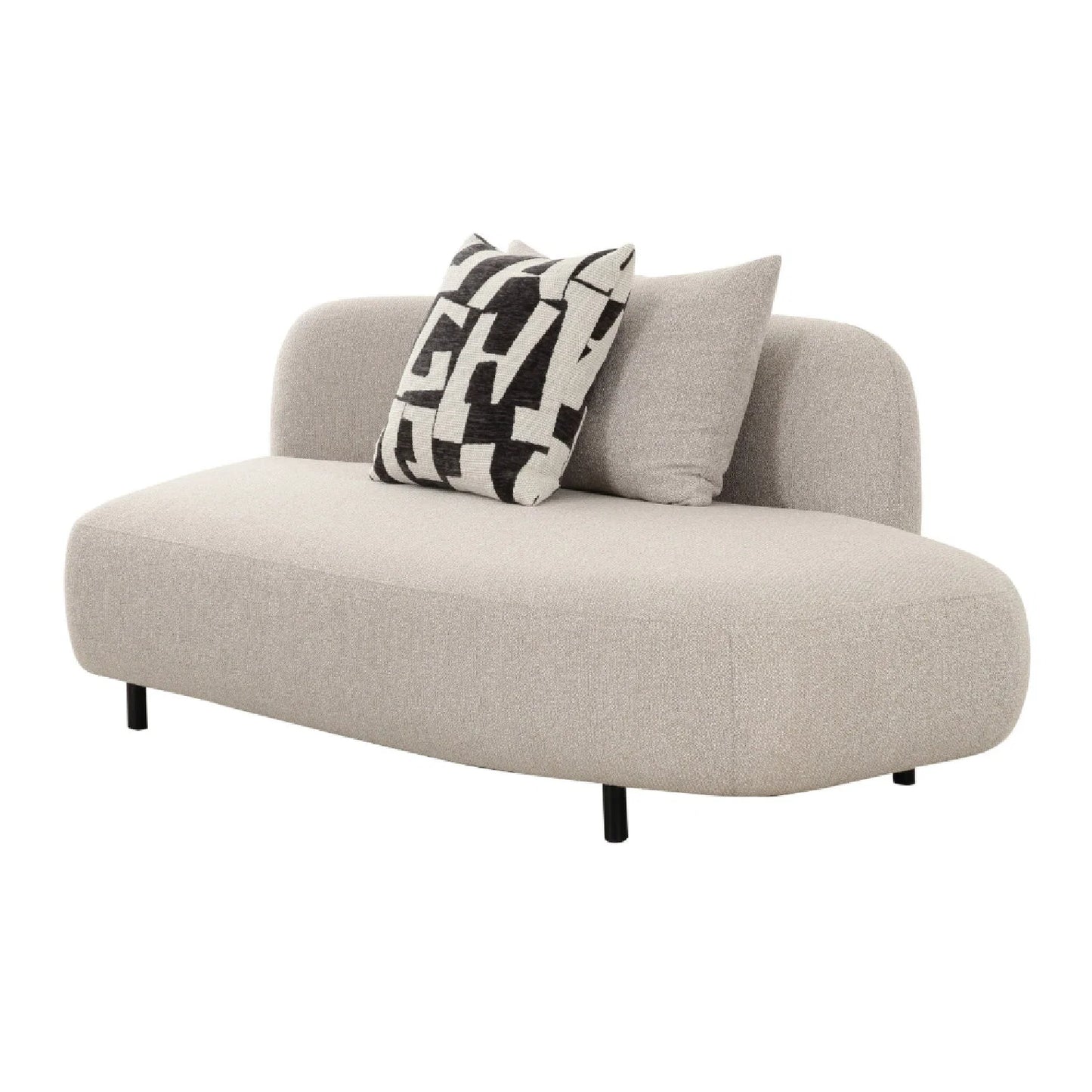 Luxury Free-Form Beige Sectional Sofa Modern Italian Style for Villa