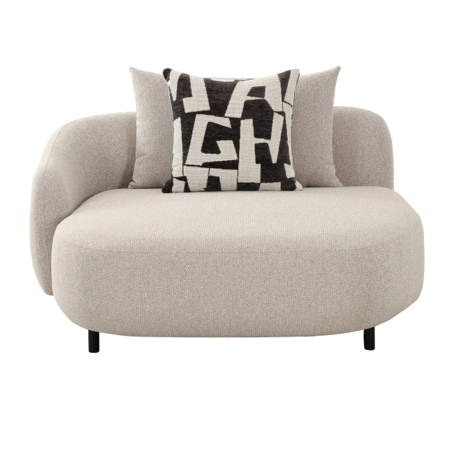 Luxury Free-Form Beige Sectional Sofa Modern Italian Style for Villa