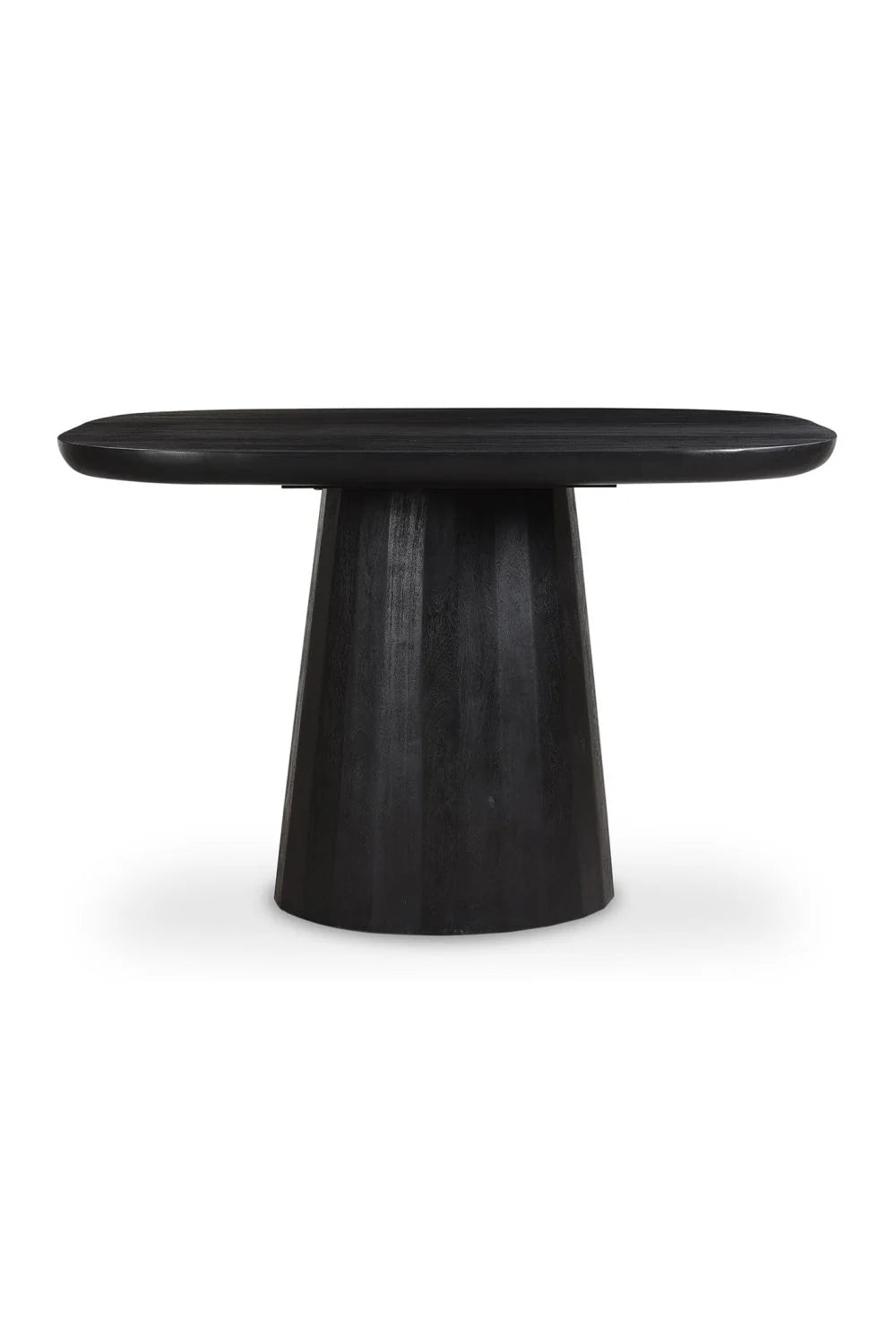 Luxury Freed Black Acacia Oval Dining Table Modern Italian Style for Villa