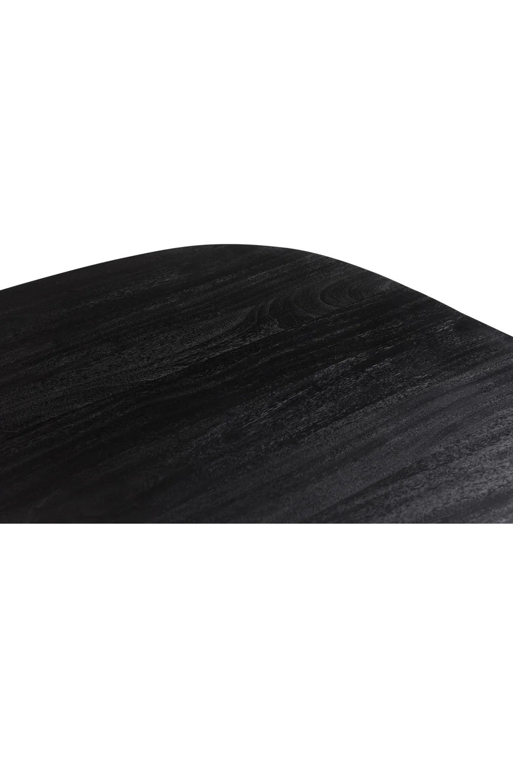 Luxury Freed Black Acacia Oval Dining Table Modern Italian Style for Villa