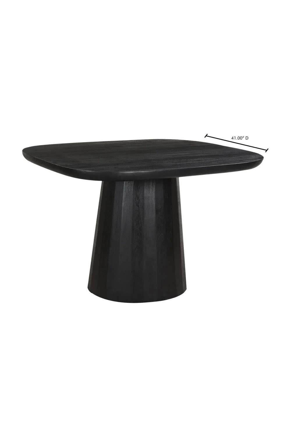 Luxury Freed Black Acacia Oval Dining Table Modern Italian Style for Villa