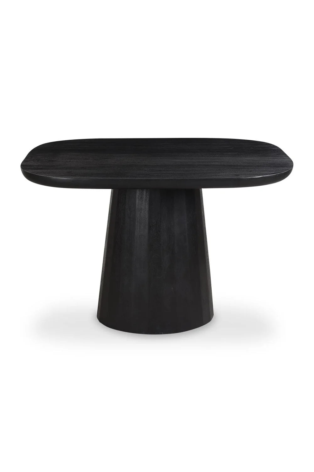 Luxury Freed Black Acacia Oval Dining Table Modern Italian Style for Villa