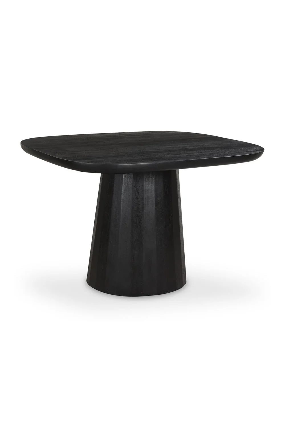 Luxury Freed Black Acacia Oval Dining Table Modern Italian Style for Villa