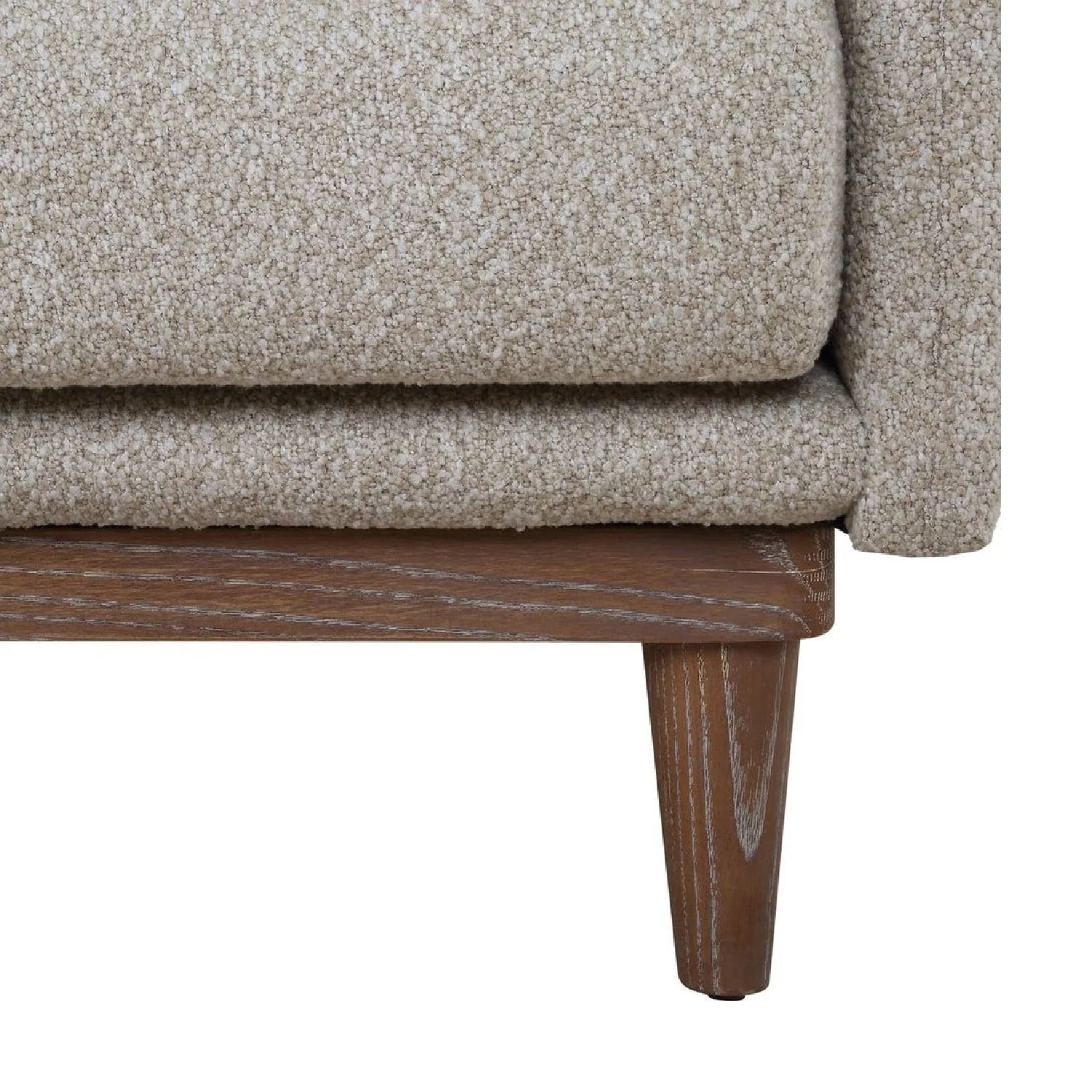 Luxury Freefall Beige Boucle Sofa Modern Italian Style for Villa