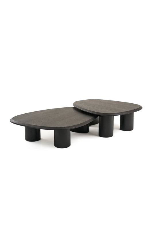 Luxury Freeform Ash Nesting Coffee Table Set Modern Italian Style for Villa