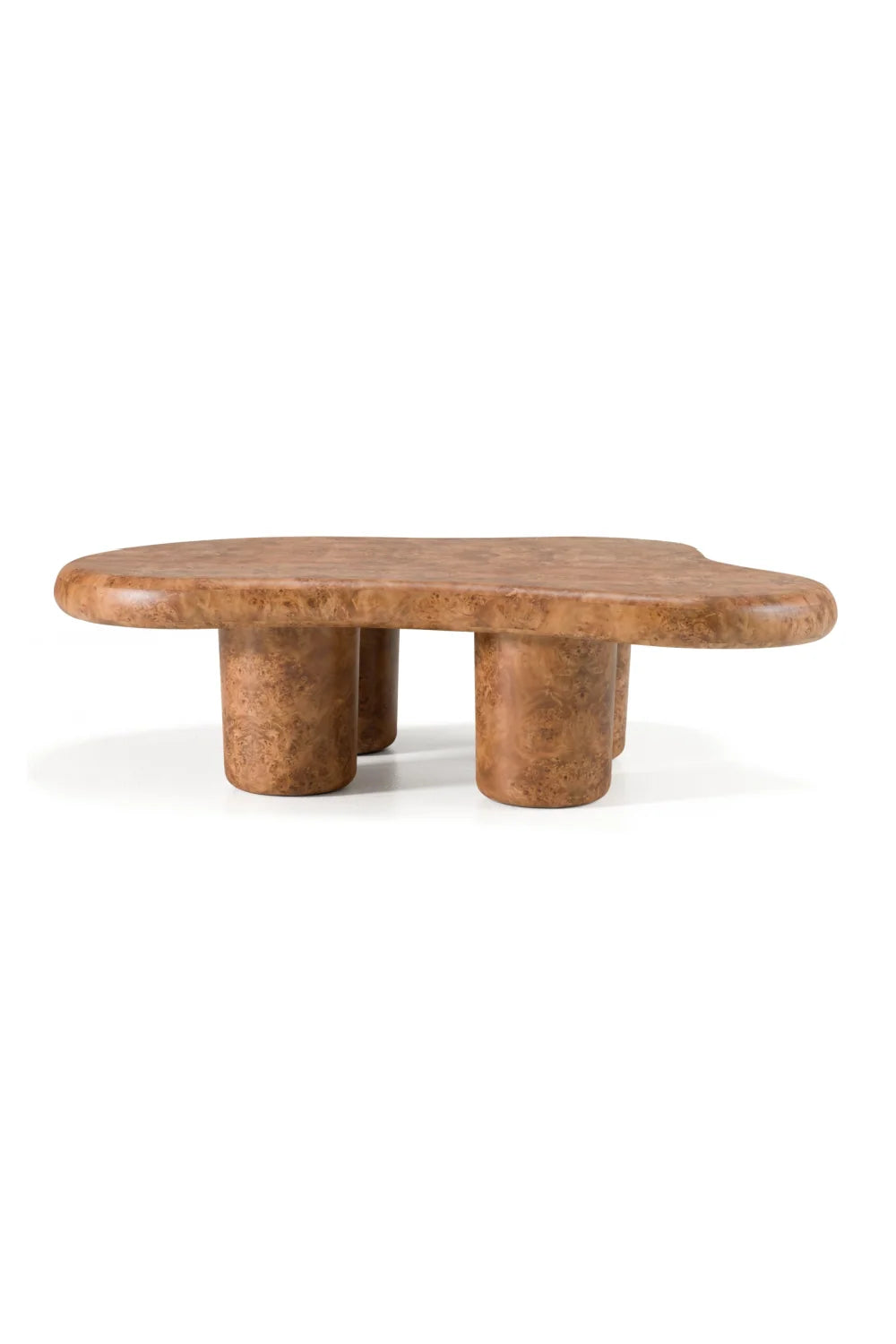 Luxury Freeform Burl Coffee Table Modern Italian Style for Villa