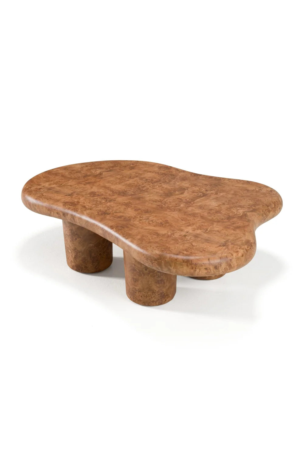 Luxury Freeform Burl Coffee Table Modern Italian Style for Villa
